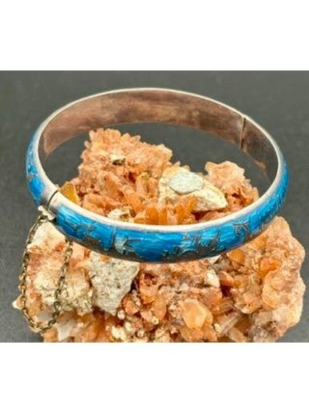 Blue Niello Enamel SIAM Bangle Bracelet R146